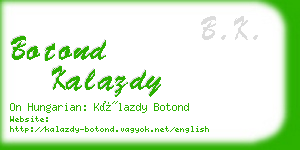 botond kalazdy business card